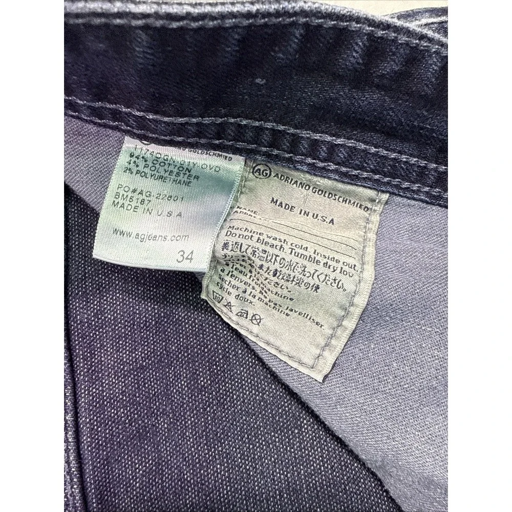 AG Adriano Goldschmied The Graduate Denim Jeans Men's 34x32 Straight Light Wash